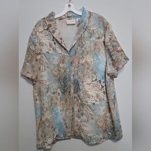 Alfred Dunner Snakeskin Print Blouse